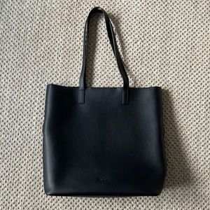 Black AWAY longitude tote bag